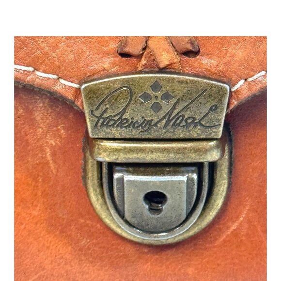 Patricia Nash British Tan Leather Bianco Crossbody Organizer Shoulder Handbag SE - Picture 3 of 16